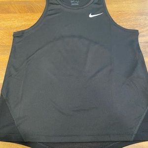Nike Dri-fit running tank with mesh back, black, Sz Small